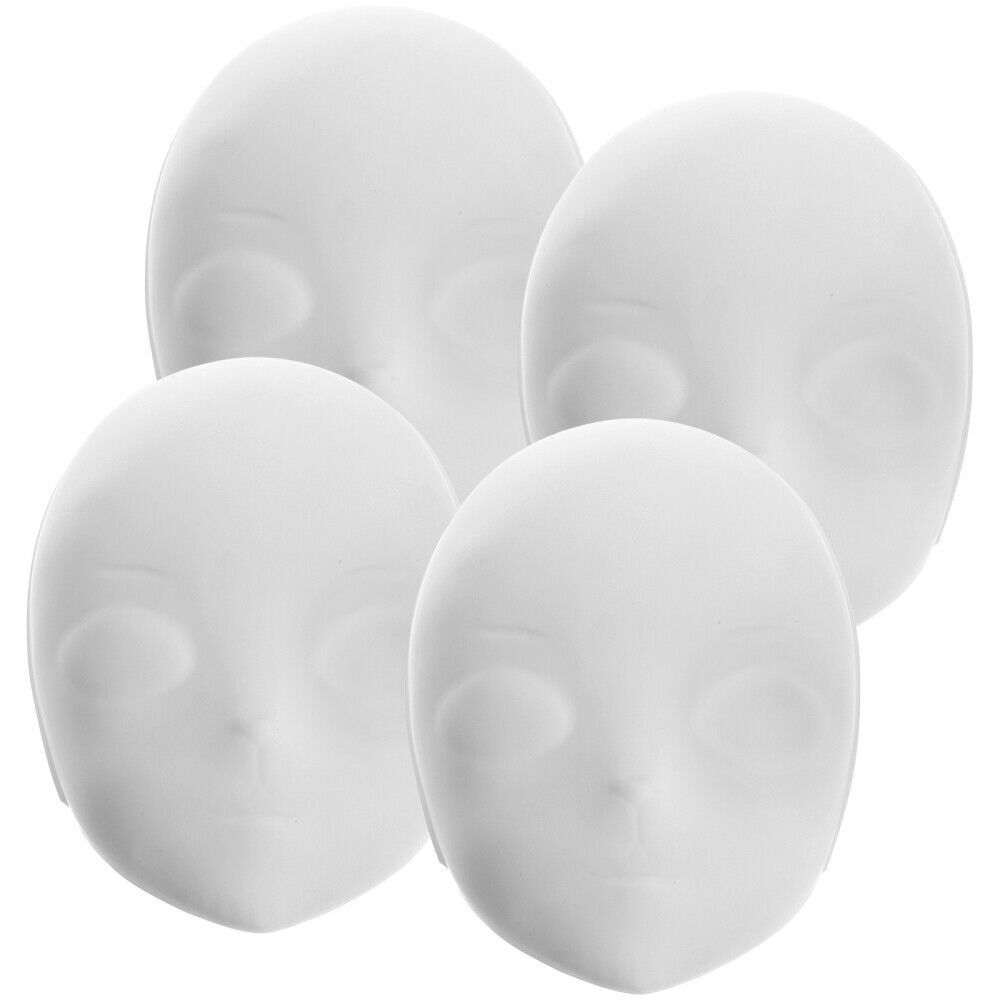  4 Pcs Handcraft Mask Blank for Cosplay Party Decorate Graffiti