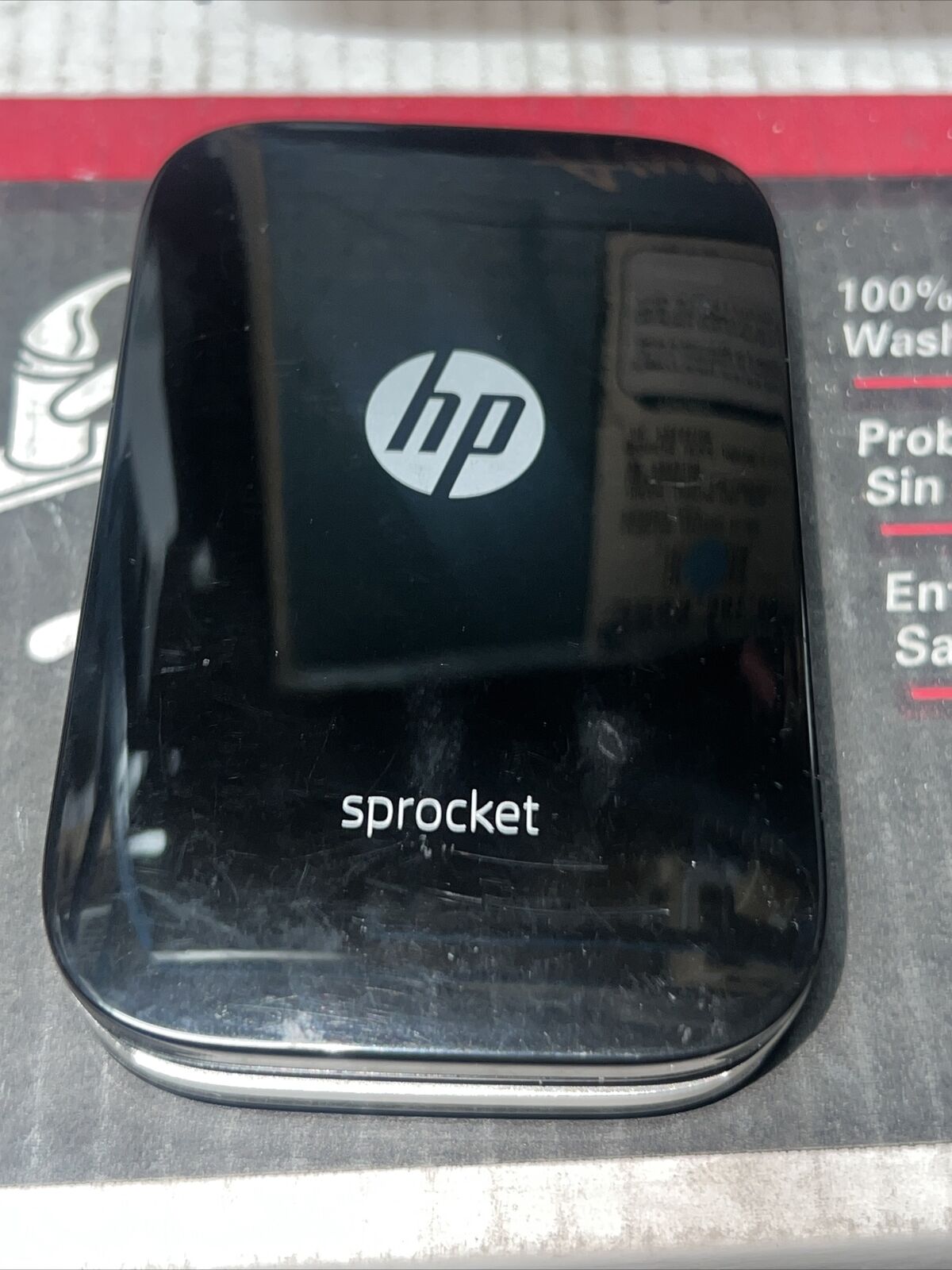 HP Sprocket Black Mini Wireless Bluetooth Photo Printer | Model SNPRH-1603