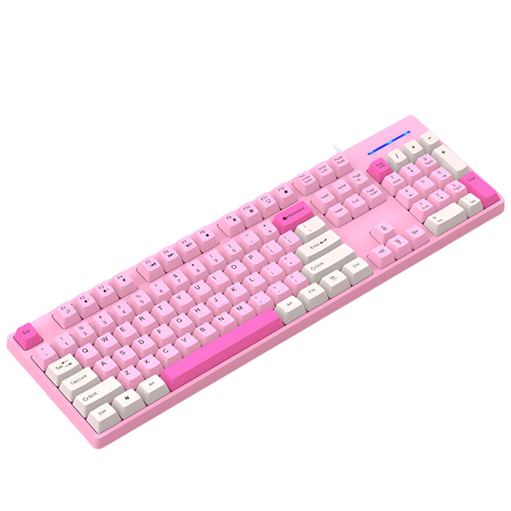 Wired Keyboard 104 Keys USB Interface Wired Keyboard ABS Office Keyboard 3-color