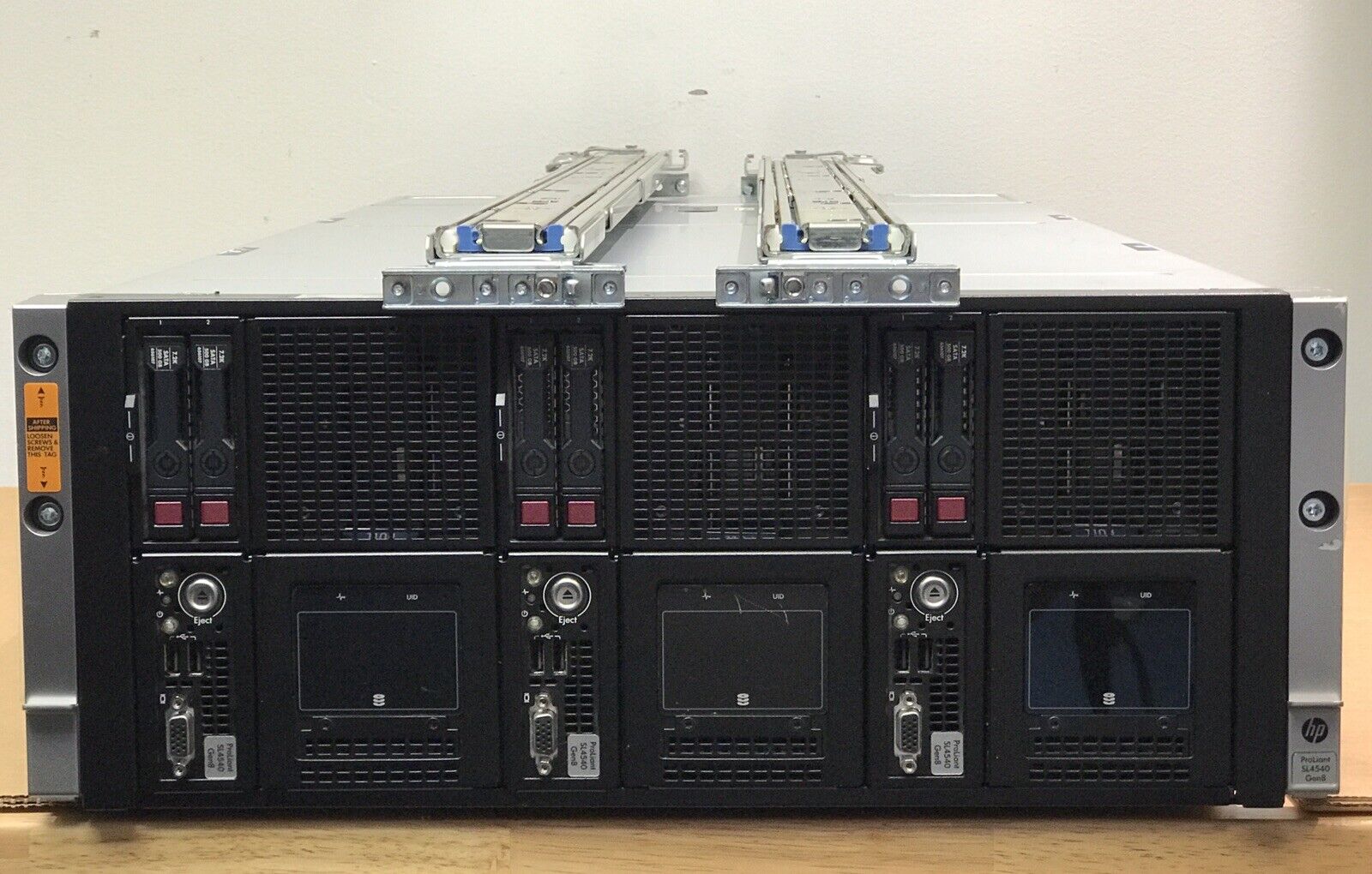 HP SL4540 G8 3x15 6x E5-2470V2 576GB 6x 500GB 45x 2TB SAS 7.2K Rails 4xPSU 3x IO