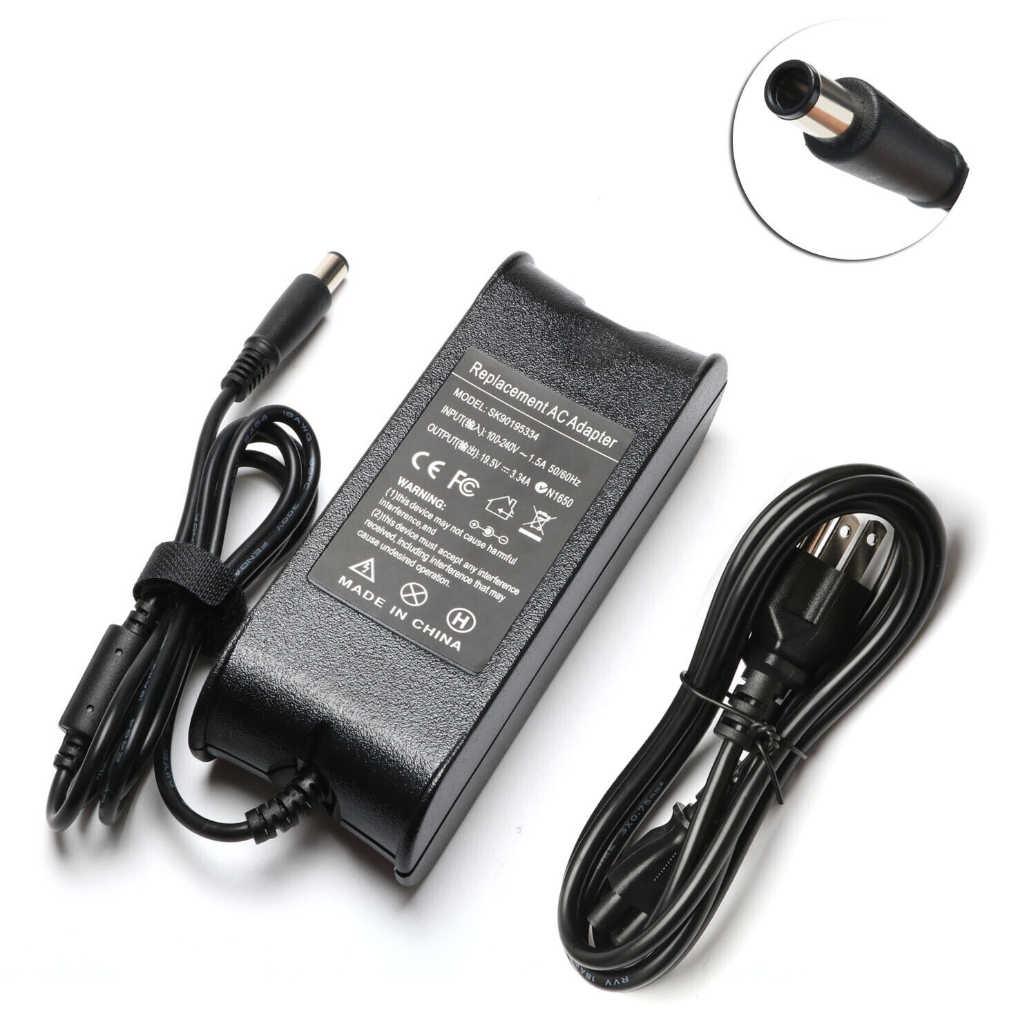 65W Adapter Charger for Dell Latitude 5400 5500 5300 7300 7400 2-in-1 Laptop