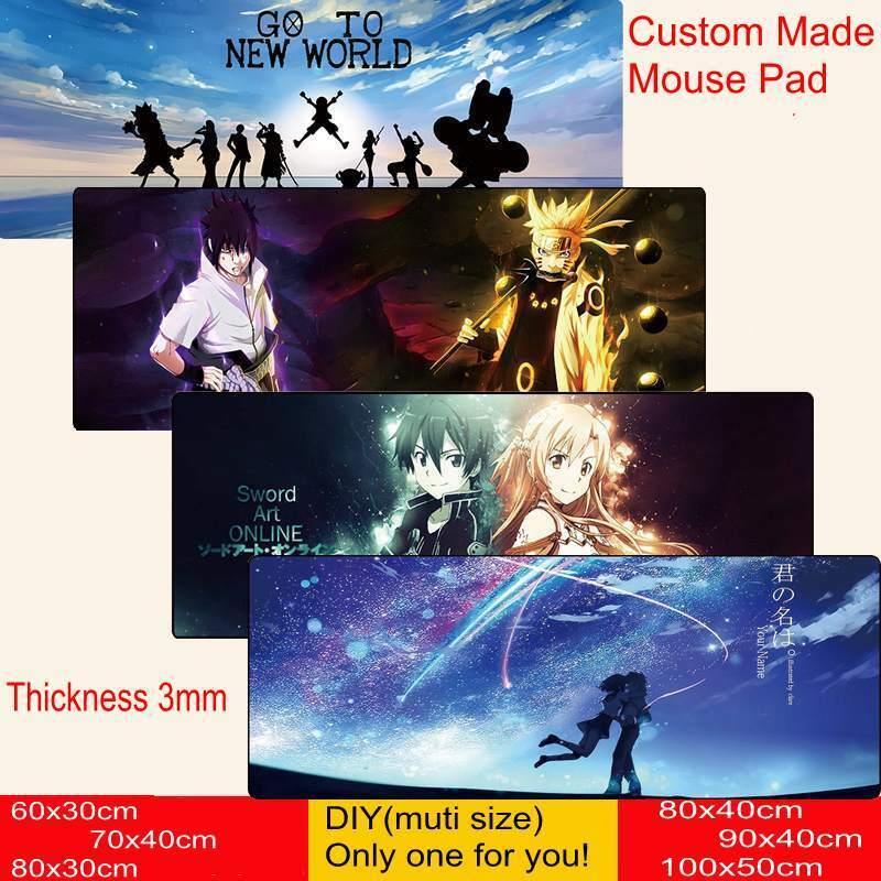 Custom Made Anime Mousepad Thicken Mouse Pad Keyboard Play Mat Personalized
