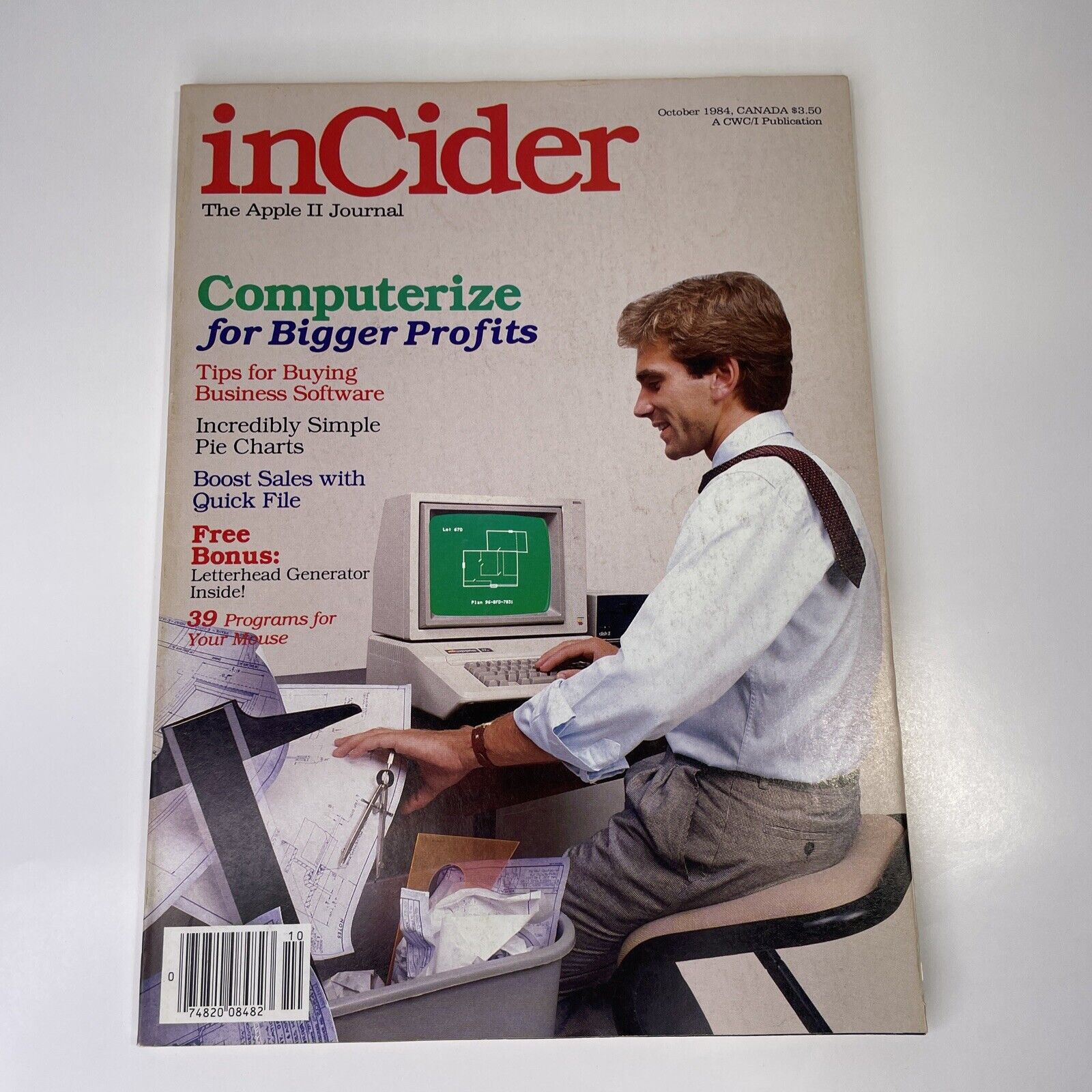 Oct 1984 Apple inCider Computer Magazine Apple Computer Magazine Canada Import