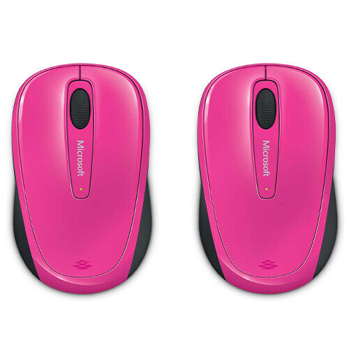 Microsoft 3500 Wireless Mobile Mouse- Pink (2) - Limited Edition - Wireless - Bl