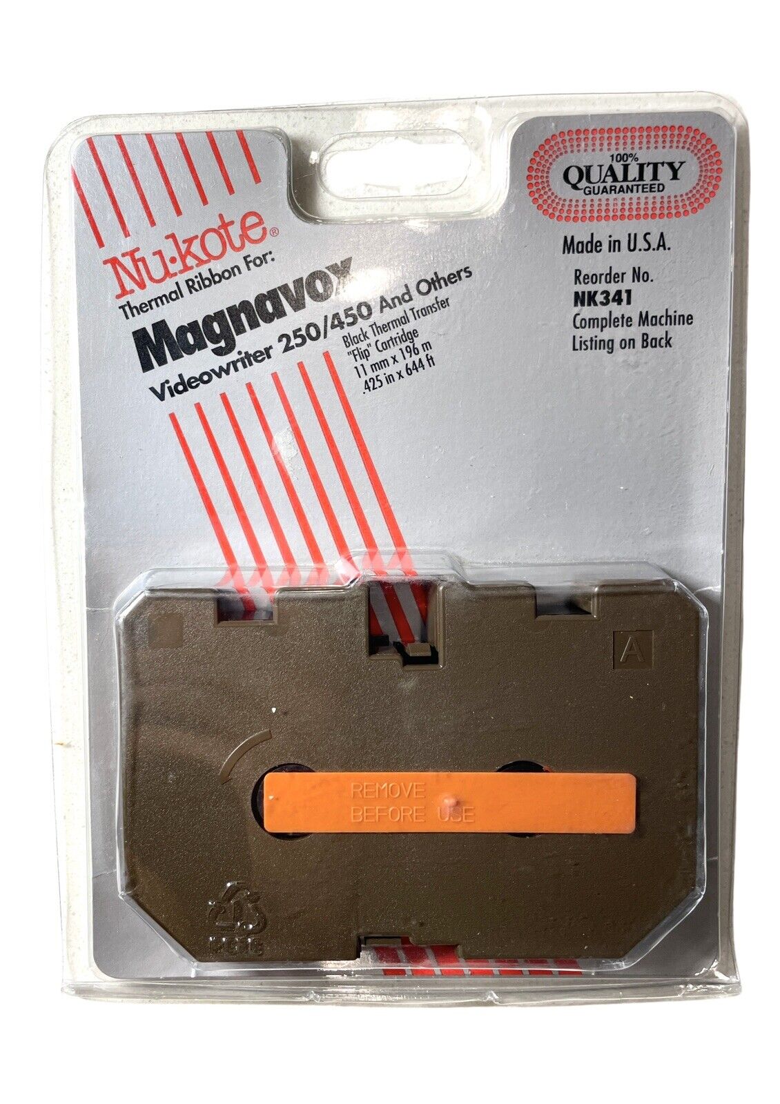 Magnavox Phillips Videowriter Ink Ribbon FLIP Cartridge NEW