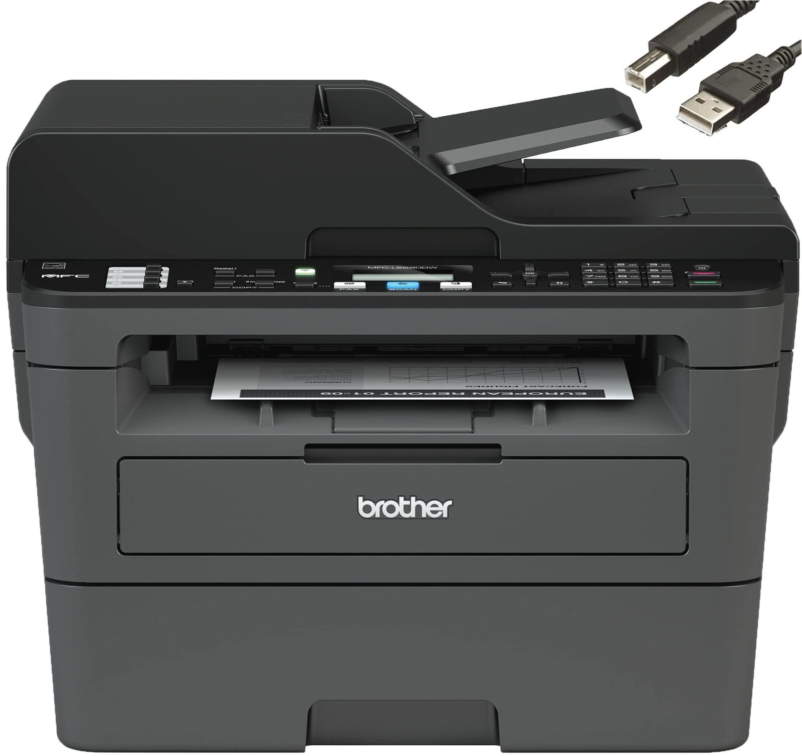 Brother MFC-L2690DW Monochrome Laser All-in-One Printer, Print Scan Copy Fax