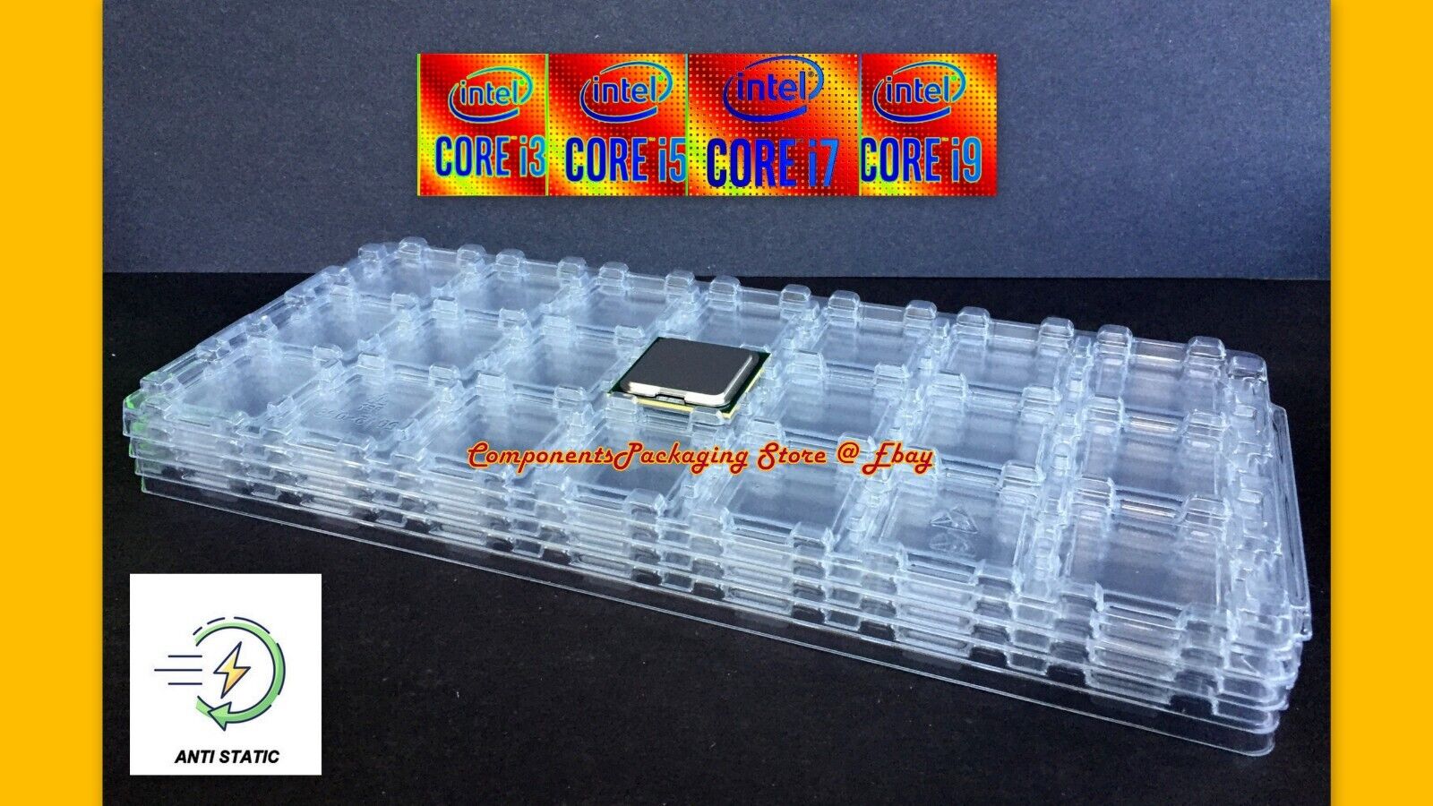 50 - CPU Trays OEM Bulk Packaging for Intel Socket LGA1151 1150 1155 - Fits 1050