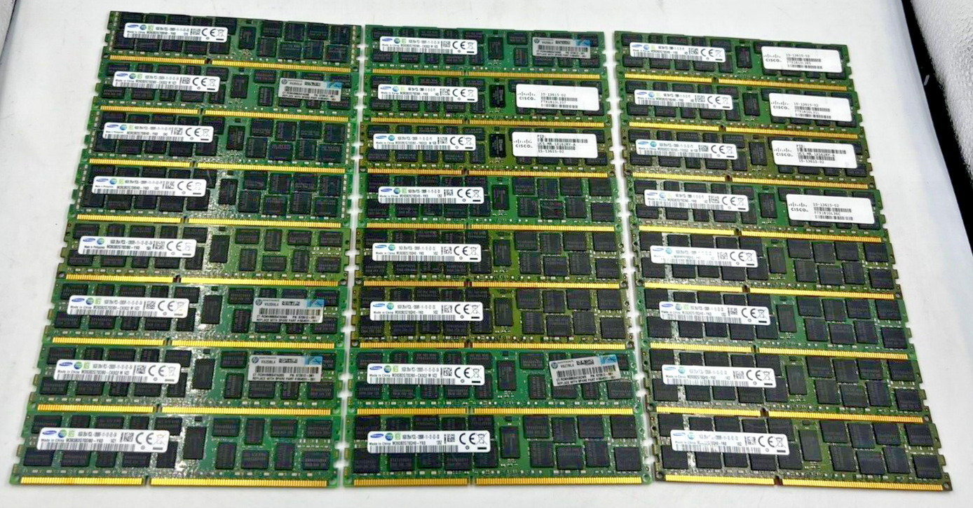SERVER RAM -SAMSUNG *LOT OF 50* 16GB 2RX4 PC3L -12800R M393B2G70DB0-YK0Q3/TESTED