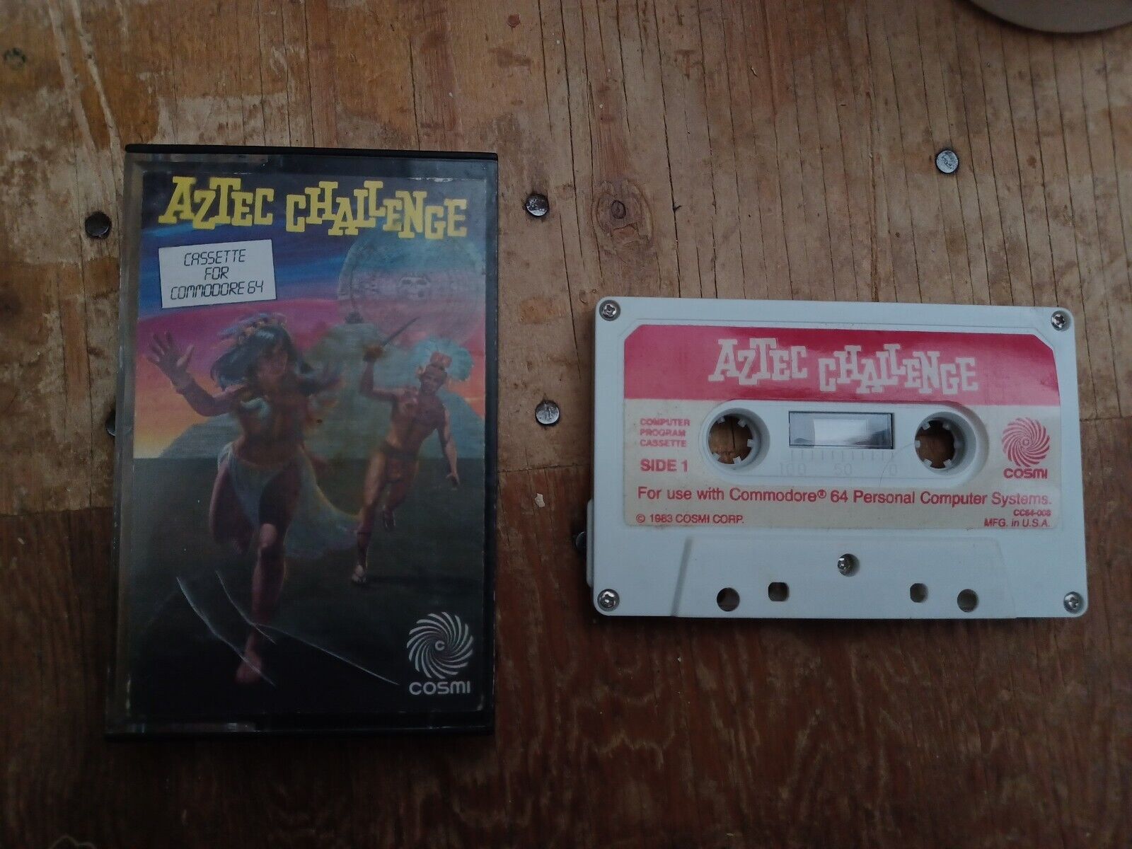 Vintage Commodore 64 128 AZTEC CHALLENGE software - Tested and works