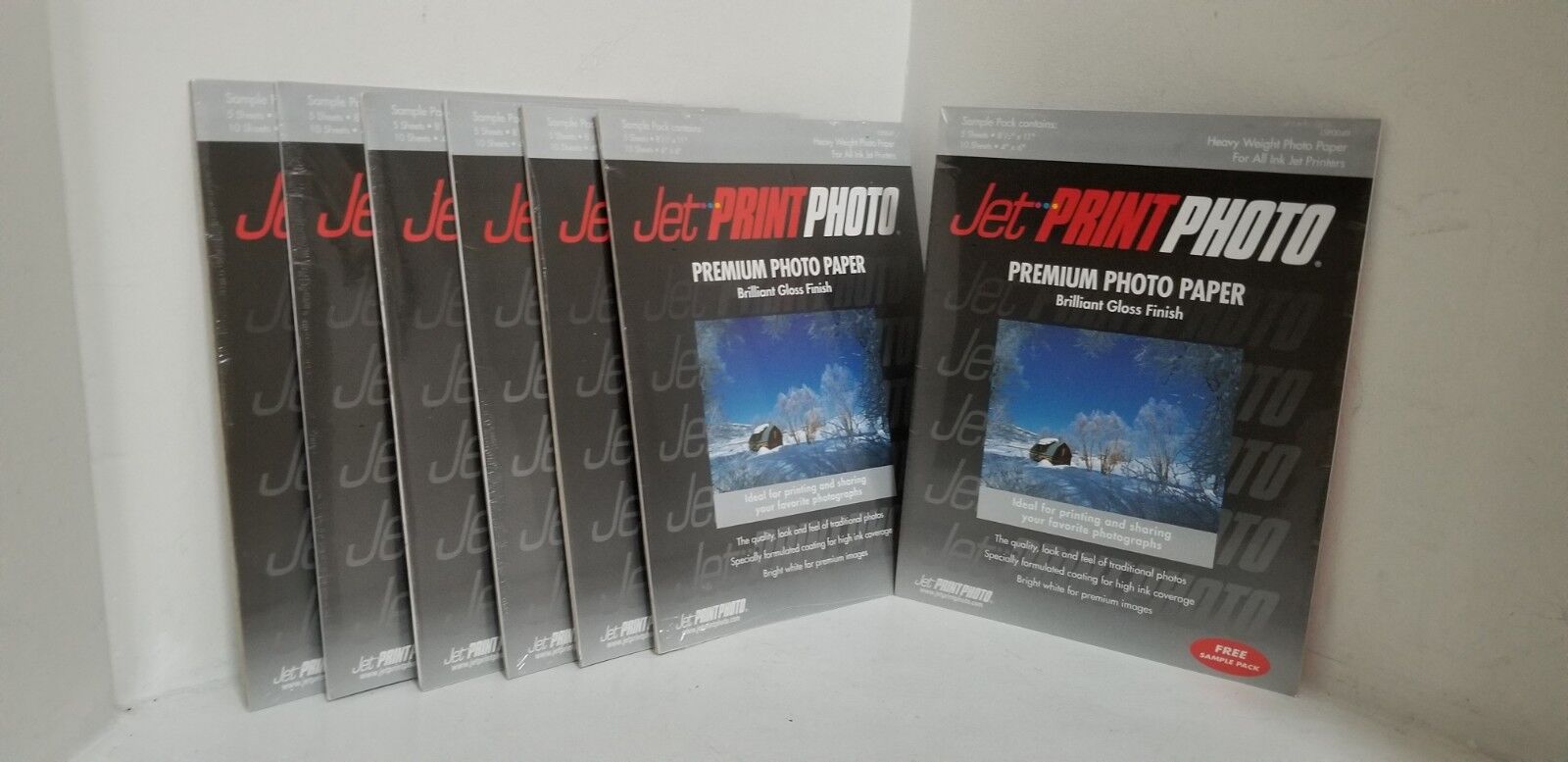 lot of 7 - JET PRINT Premium Heavy Weight Photo Paper - Sample pack -SEE DESCRIP