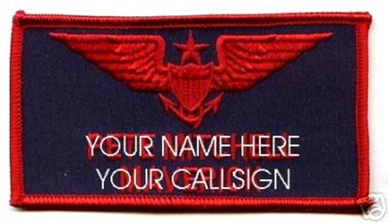 NTM NATO PILOT FLIGHT SUIT NAME TAG: Custom Embroidered your NAME and CALL SIGN
