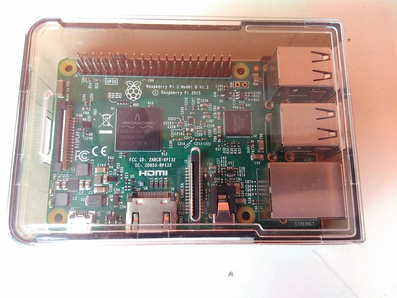 Raspberry Pi 3 Model B V1.2 w/ Adafruit Case