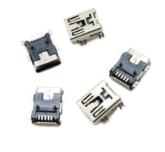 10 Pcs Mini USB Type B Female Socket 5-Pin 180 Degree Smd  Connector USA SELLER