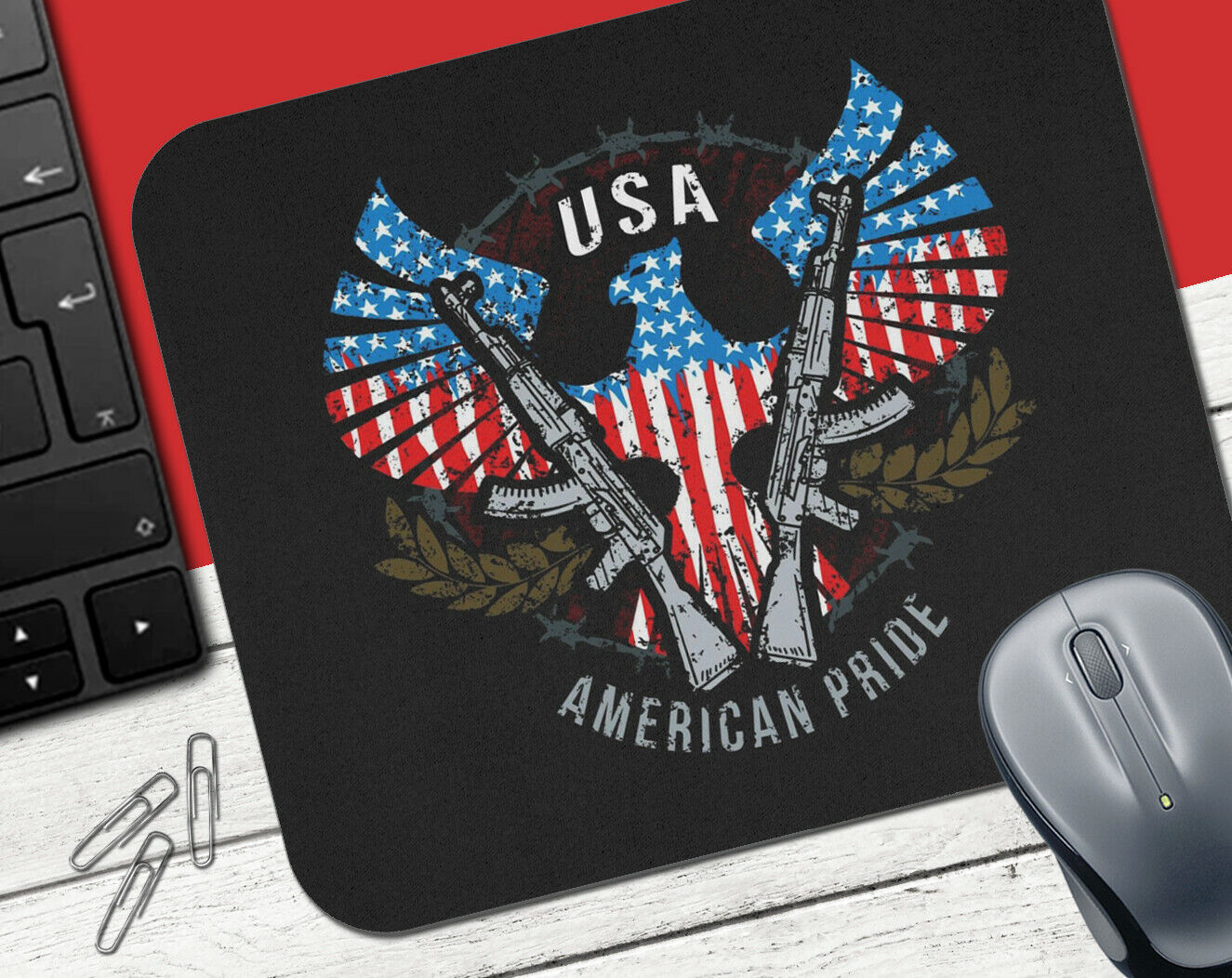 Military #1 - MOUSE PAD - U.S. Military Armed Forces Soldier Gift
