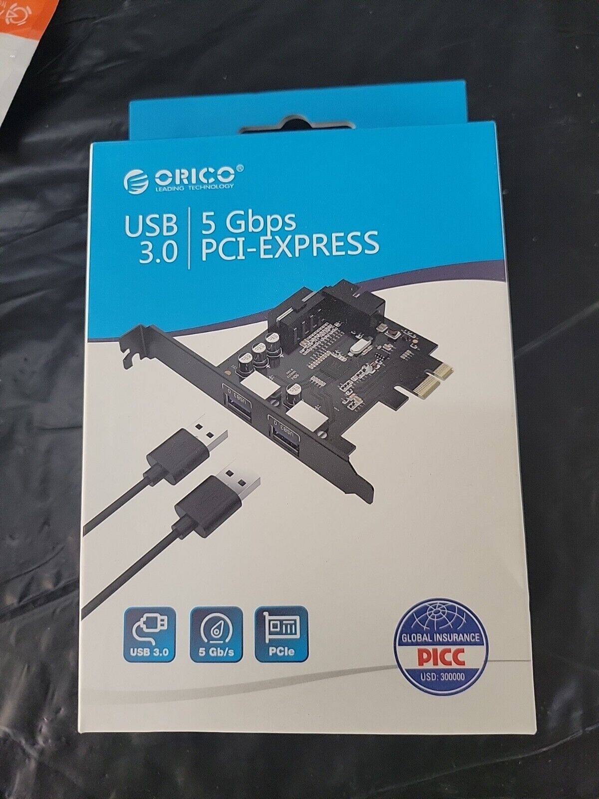 ORICO 2 Port PCI-E to USB 3.0 PCI Express Expansion Card Adapter Hub VIA 5Gbps