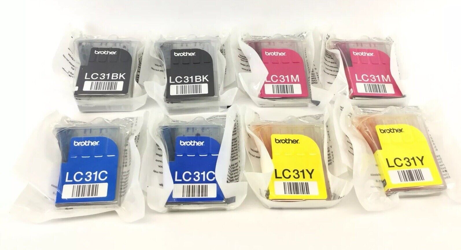 LOT 8 - GENUINE Brother LC31 Ink Cartridge LC31BK LC31C LC31M  LC31Y SEALED