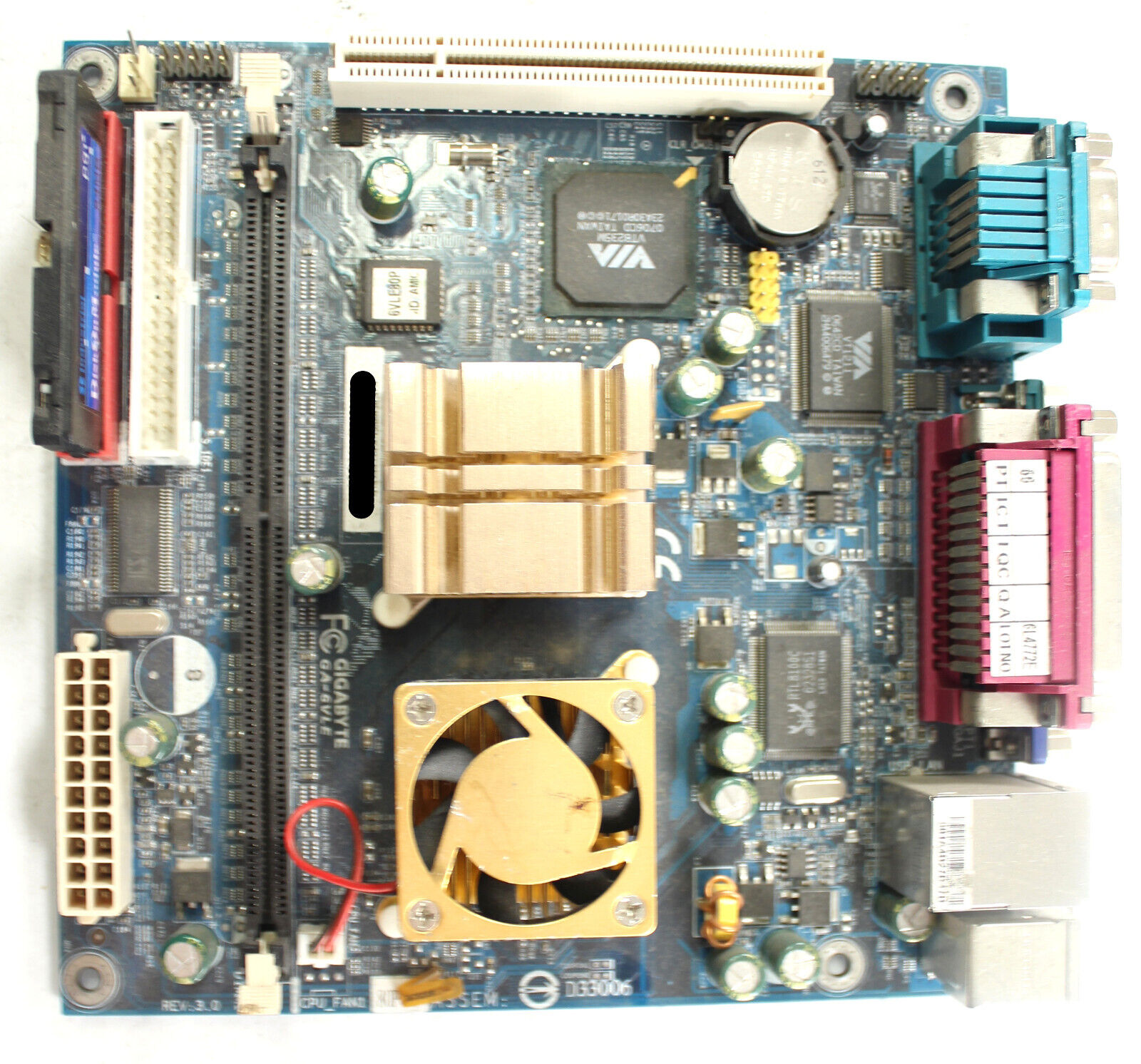 GIGABYTE Mini-ITX Industrial Motherboard Mainboard GA-6VLE Board w/ 64MB DOM