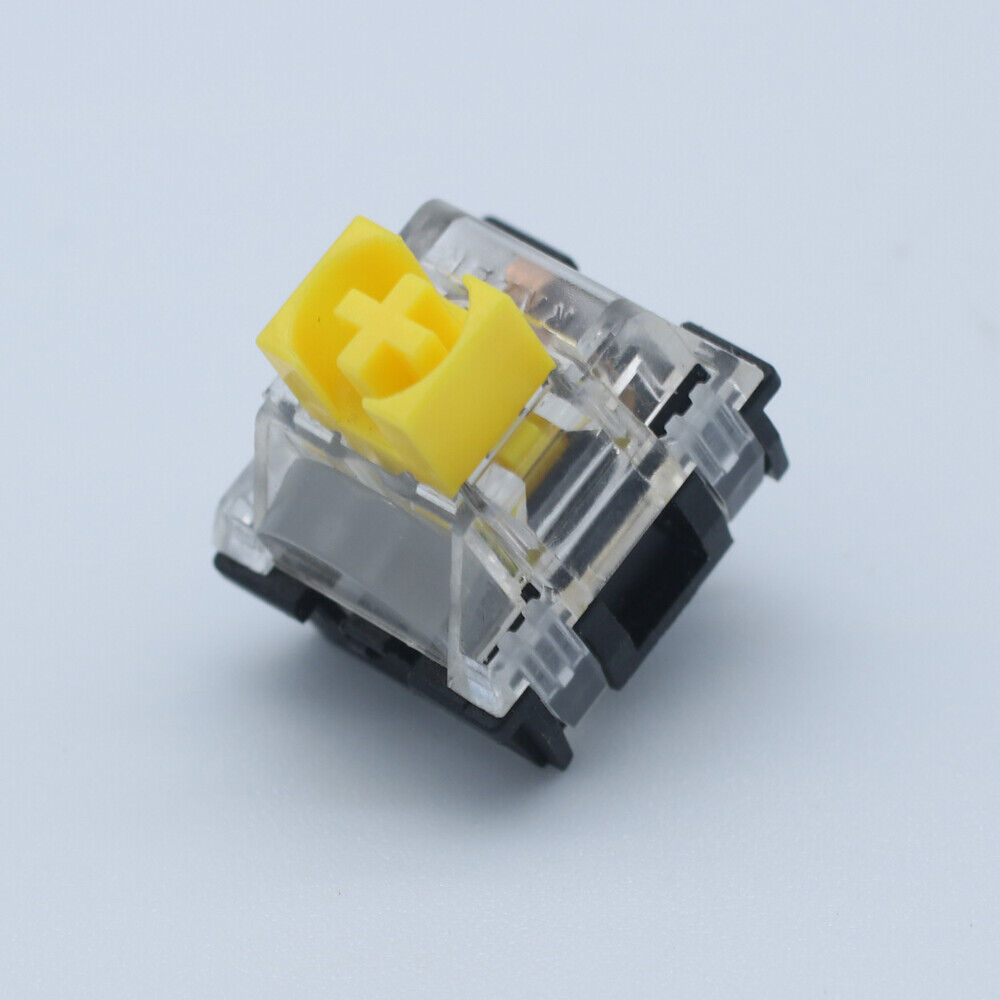 10pcs Razer Yellow Mechanical Key Switches with Dual Side Walls Linear Used