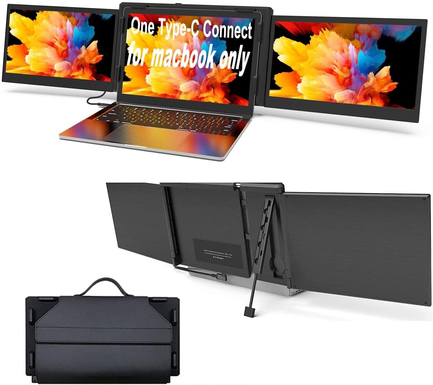 OFIYAA 12''  P2S-M Portable Monitor for Laptop | Dual Screens | Screen Extender