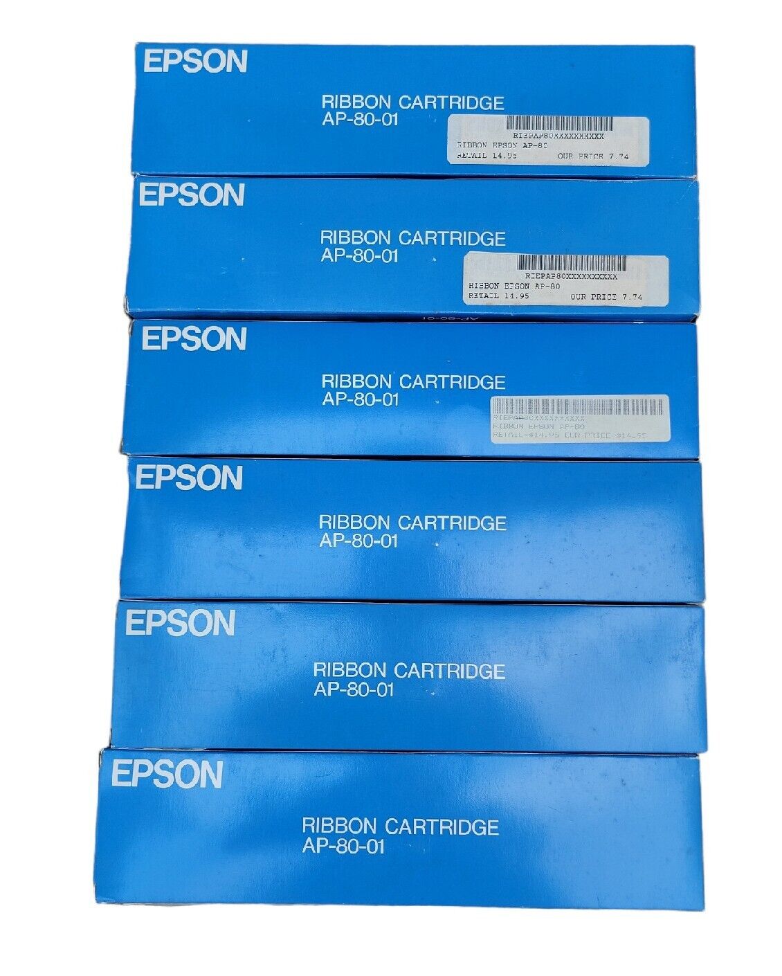 EPSON Original Ribbon Cartridge AP-80-01 Lot Of 6 Catridges AP-80