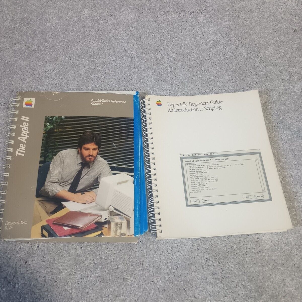 Original The Apple Vintage Apple Manuals Lot Of Two Please See Pictures
