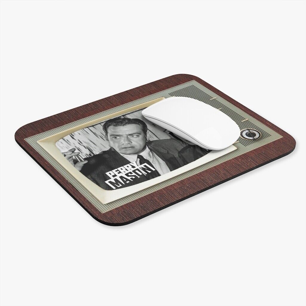 Perry Mason TV Show Retro TV Design Mouse Pad (Rectangle)