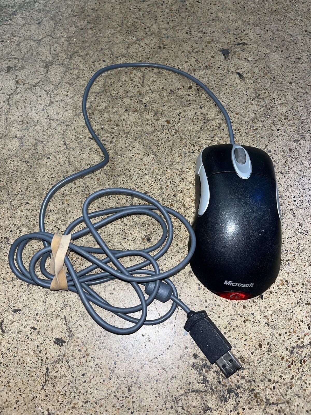 Vintage Black Microsoft Intellimouse Optical USB Wheel Mouse 1.1a