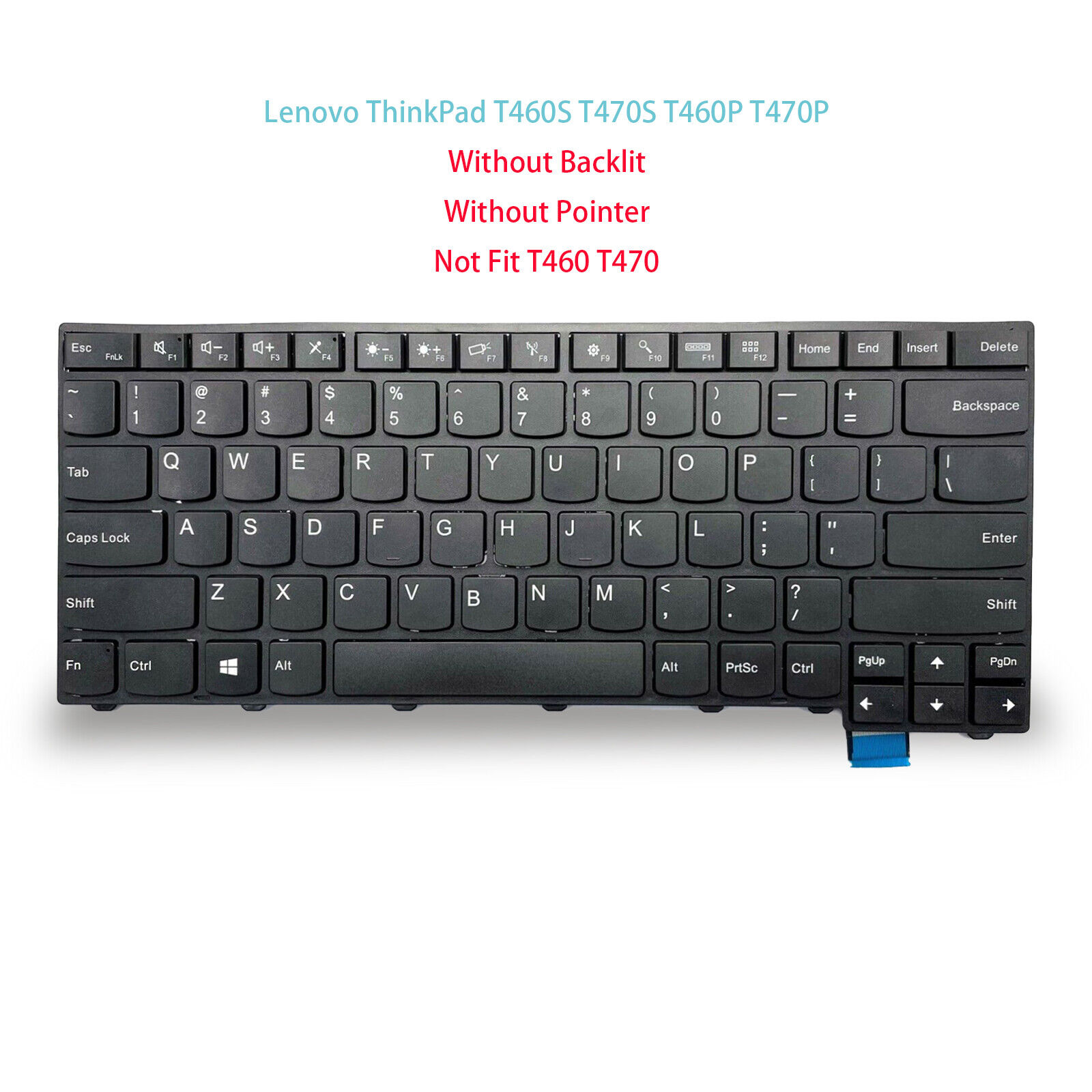 US Keyboard No Pointer for Lenovo ThinkPad T460S T470S T460P T470P Non-Backlit