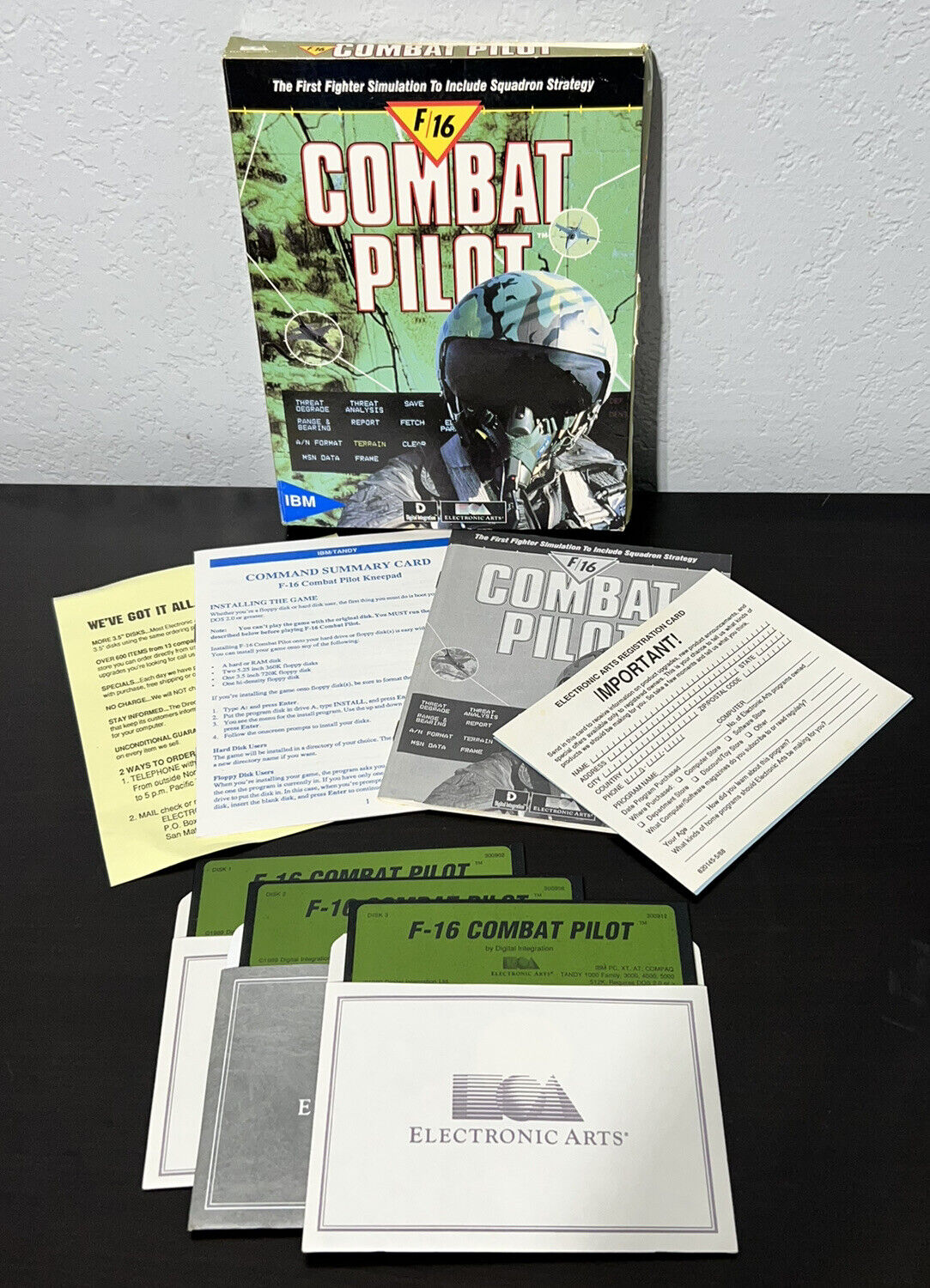 Combat Pilot F/16 PC Game - IBM PC/XT/AT and compatible Version Complete 5 1/4