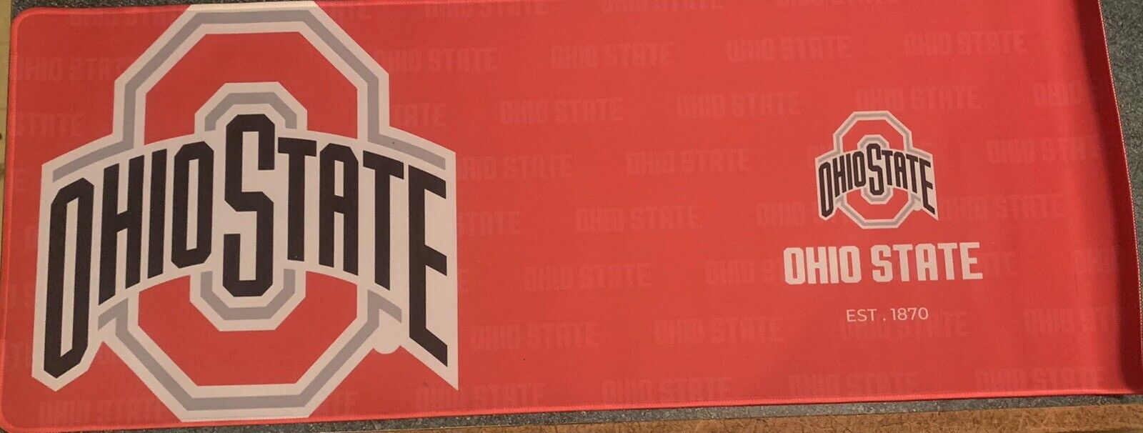 Ohio State Buckeyes Large 31x12 Mouse Computer Gaming Pad