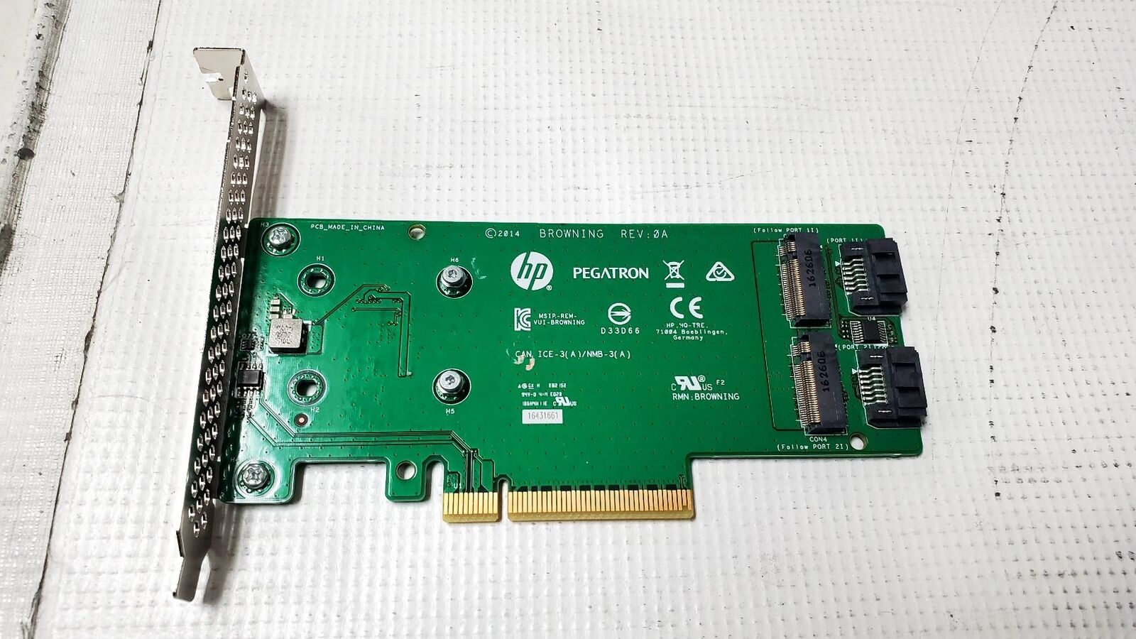 HP Dual Drive SATA M.2 PCIe Riser Card 759238-001 / 759505-001