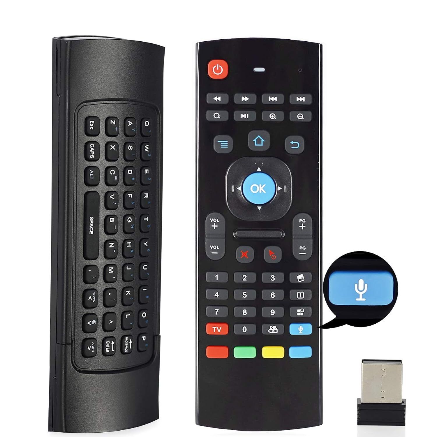 Mx3 Voice Air Mouse Mini Keyboard Wireless Remote, 2.4G Multifunctional Fly Mo