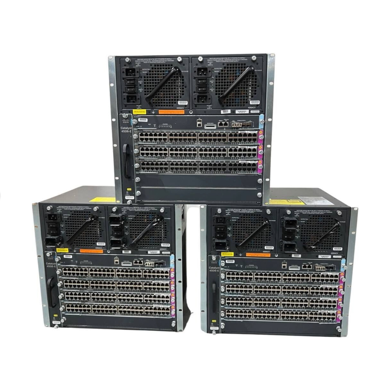 3x Cisco WS-C4506-E | Catalyst Switch 3x WS-X45-SUP7L-E, 11x WS-X4648-RJ45V+E