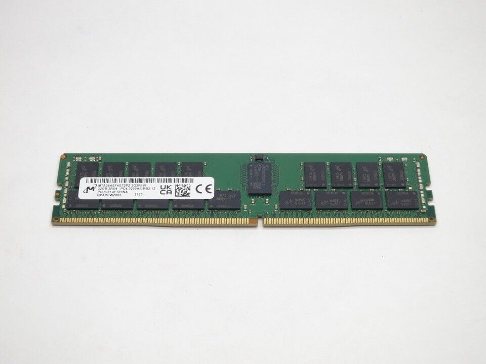 MICRON 32GB DDR4 3200 ECC REG 2Rx4 SERVER MEMORY MTA36ASF4G72PZ-3G2R1