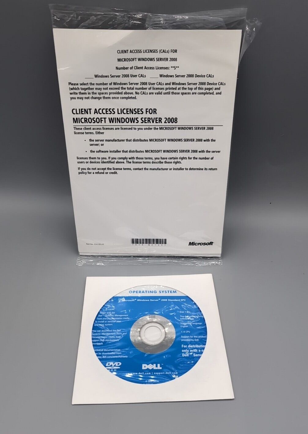 Dell Microsoft Windows Server 2008 Standard SP2 Install Disk DVD