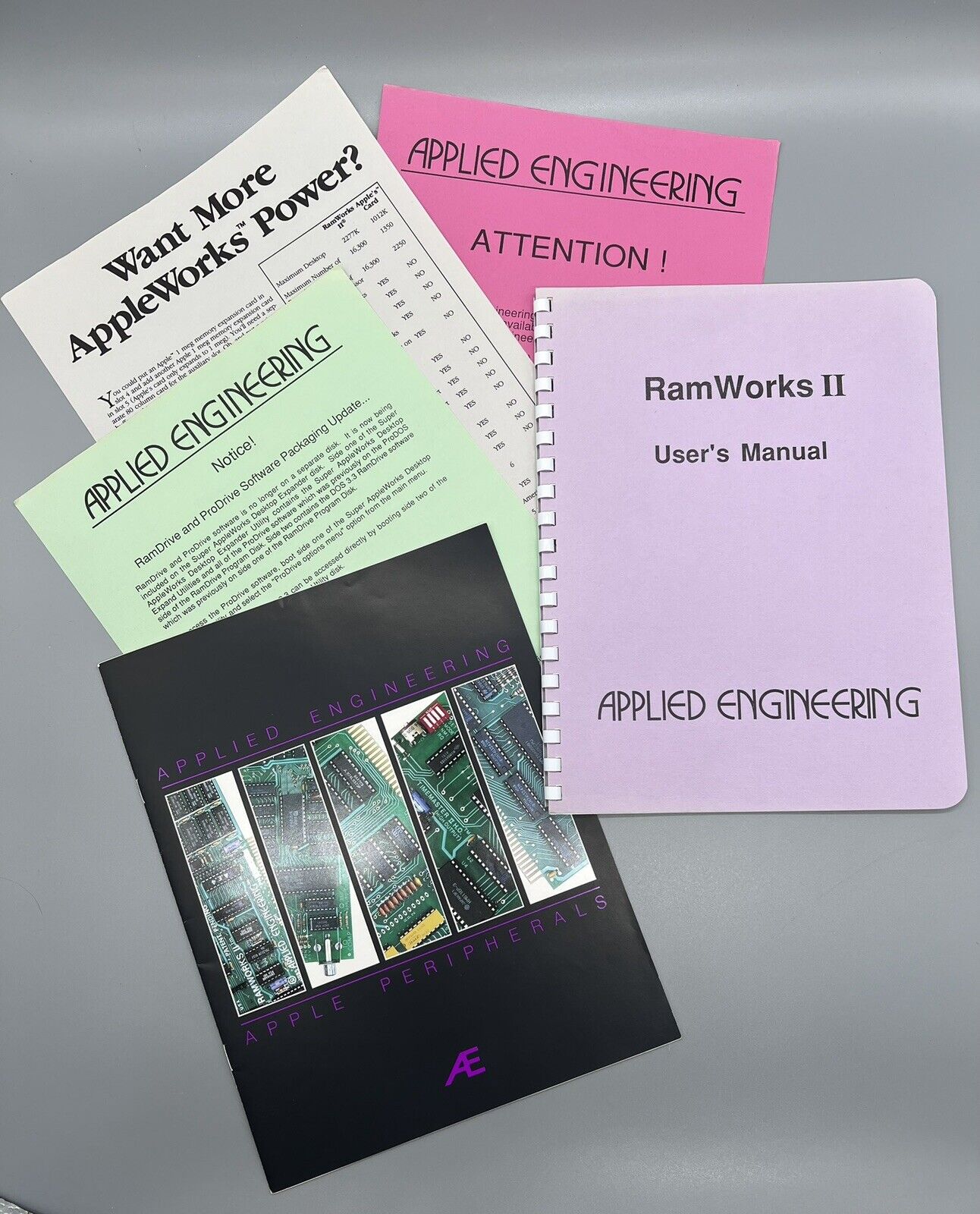 VTG RamWorks II Apple Peripherals Wozniak Applied Engineering User’s Manual Plus