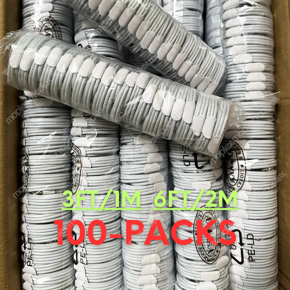 100X Wholesale Lot USB Charging Cable For iPhone 6 7 8 11 12 13 14 Charger Cord