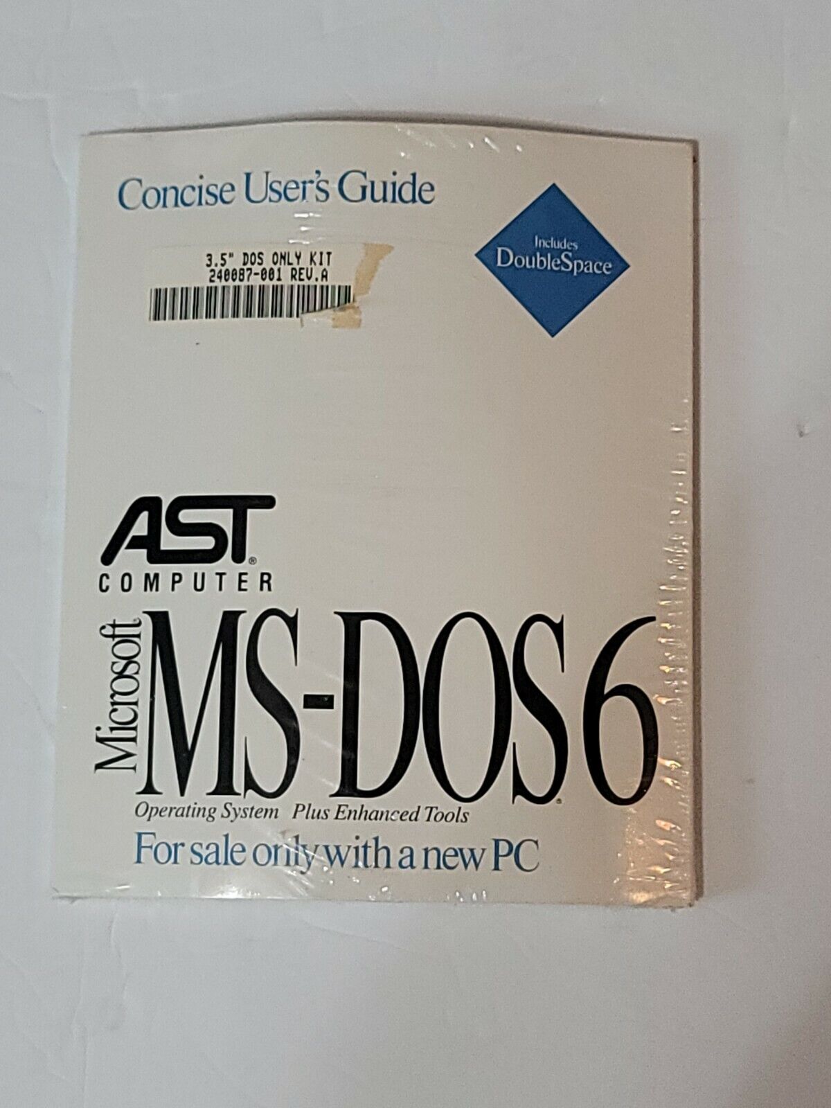 AST COMPUTER MS-DOS 6.0 NOS OS
