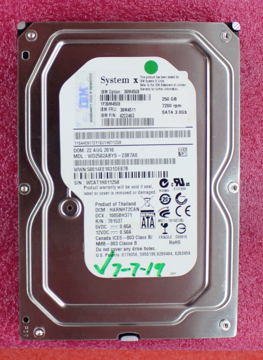 39M4511 - IBM XSeries 336 250GB 3.5 inch SATA Hard Drive
