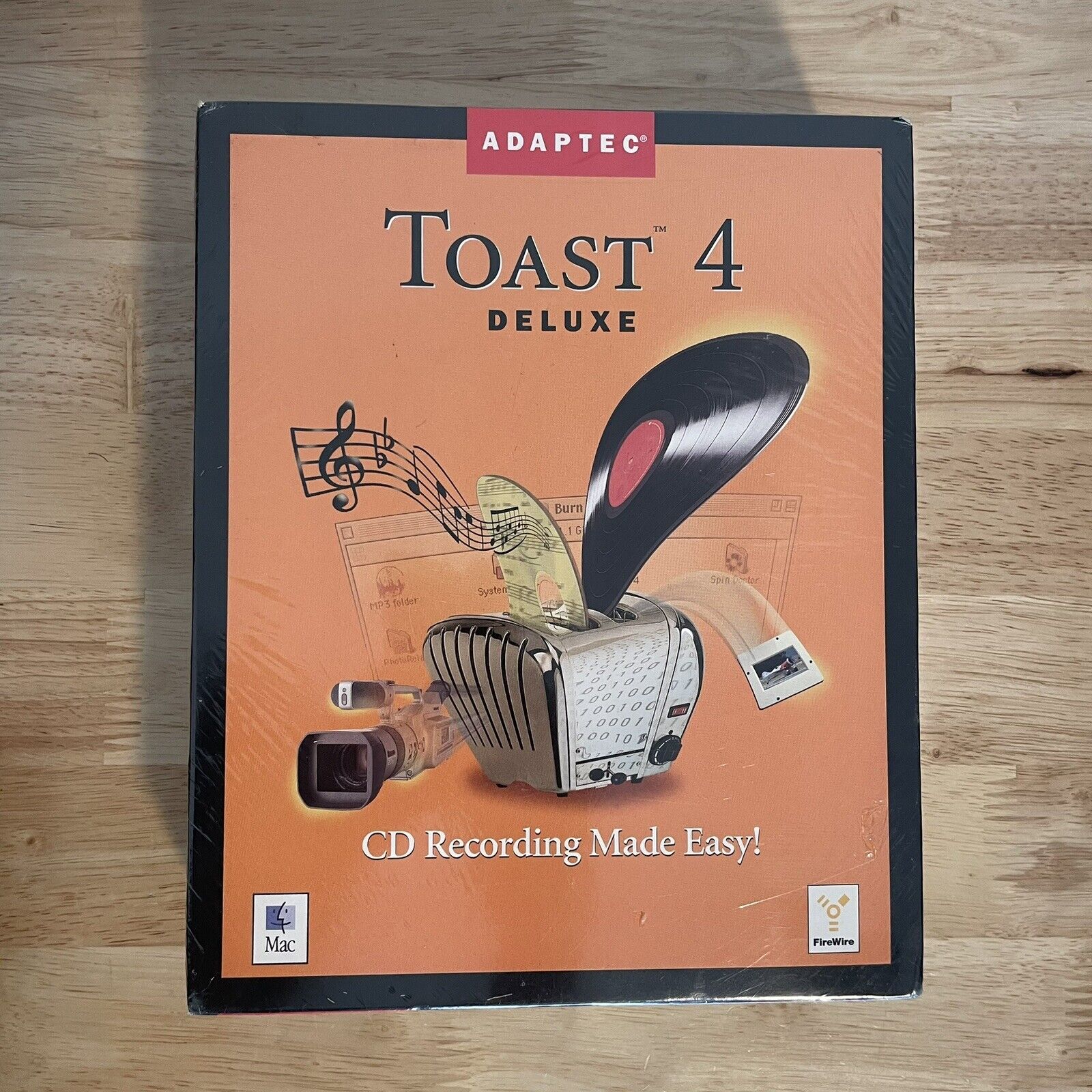 Adaptec Toast 4 Deluxe Software for Mac Big Box CD Recording NEW SEALED