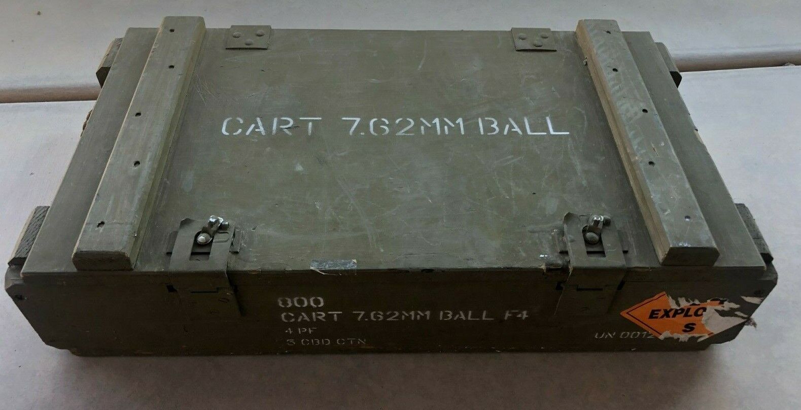 cart 7.62mm ball Ammo wooden crate ammunition box only