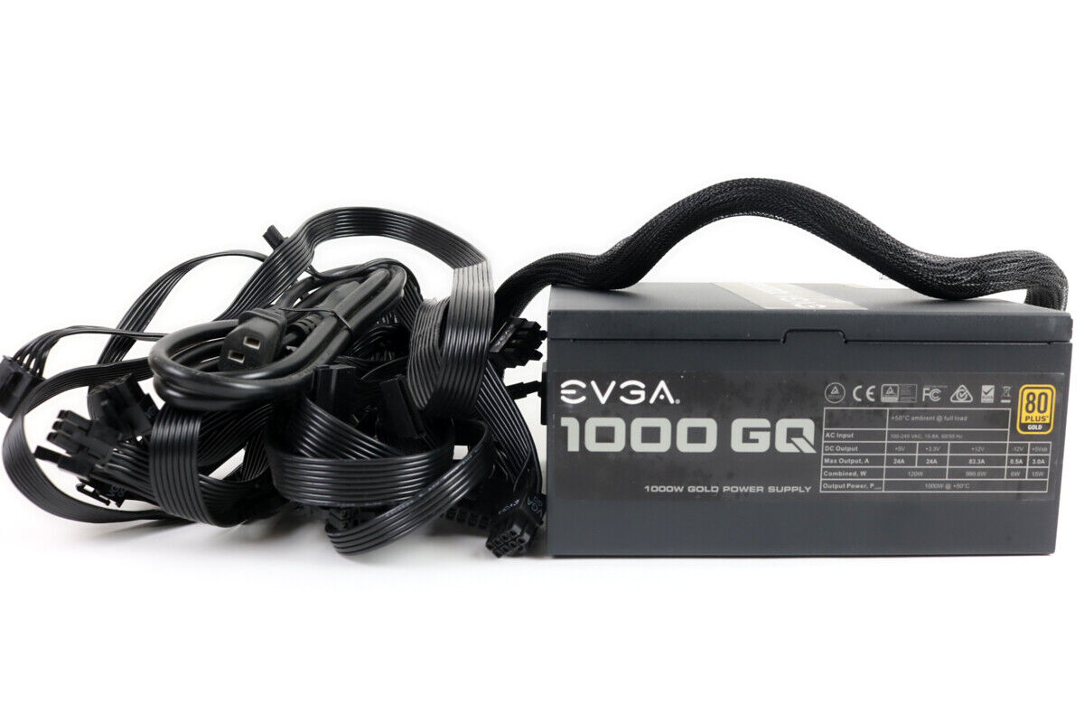 EVGA 1000 GQ 1000W Gold Power Supply PSU  – PC | 1yr Warranty, Fast Ship