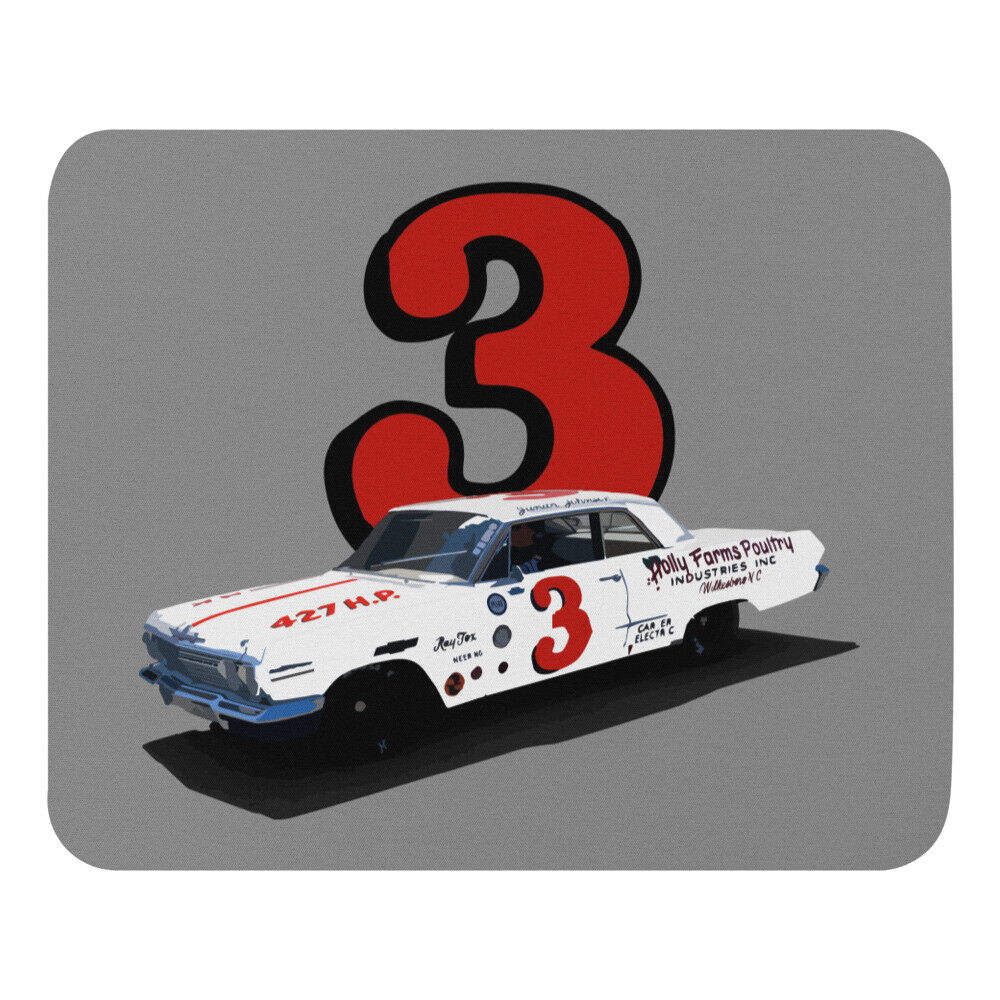 Junior Johnson 1963 Impala Vintage Stock Car #3 Racecar Mouse pad