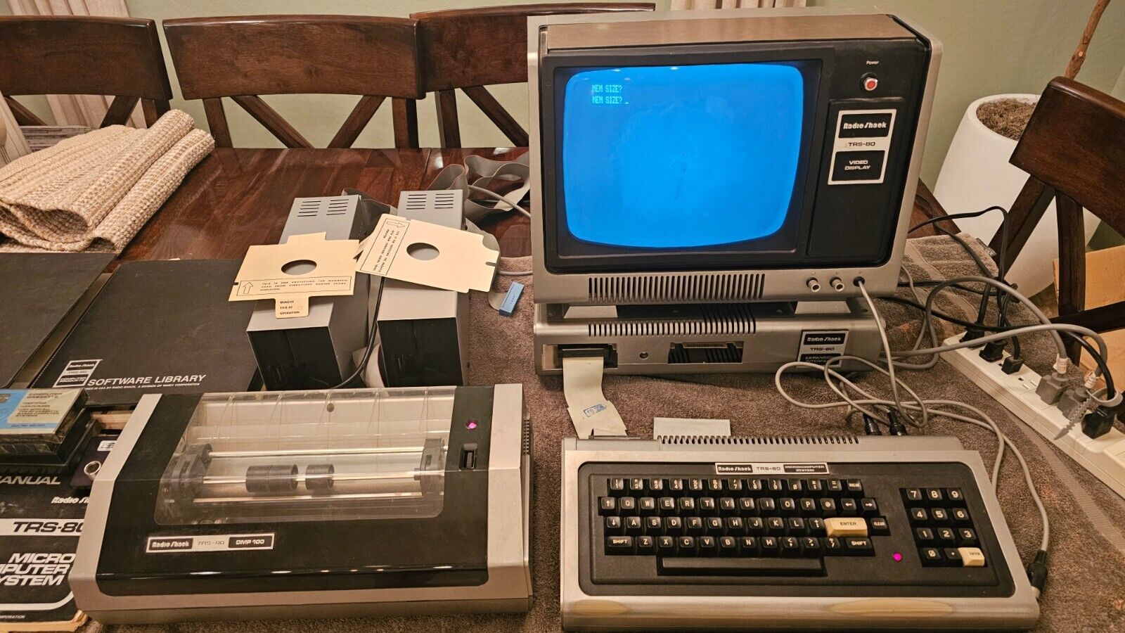 Radioshack TRS-80 Model 1 Computer system with many accessories