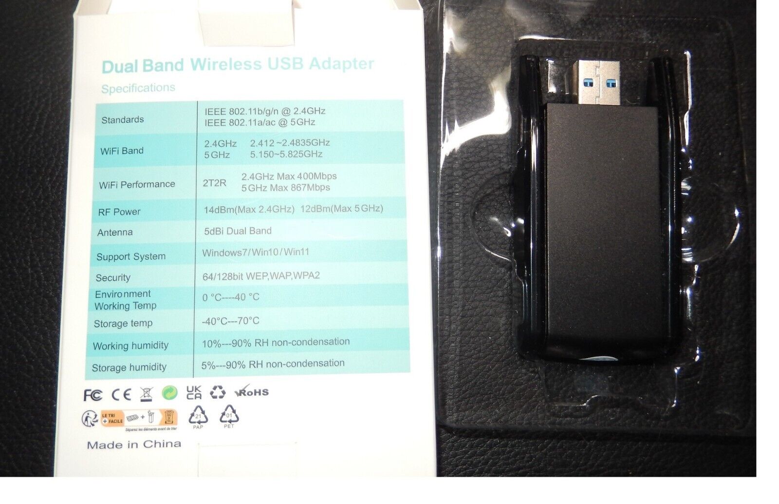 0$Ship Dual Band 2.4Ghz 5.8Ghz Wifi 802.11ac USB 3.0 Ubuntu CentOS Linux Adapter