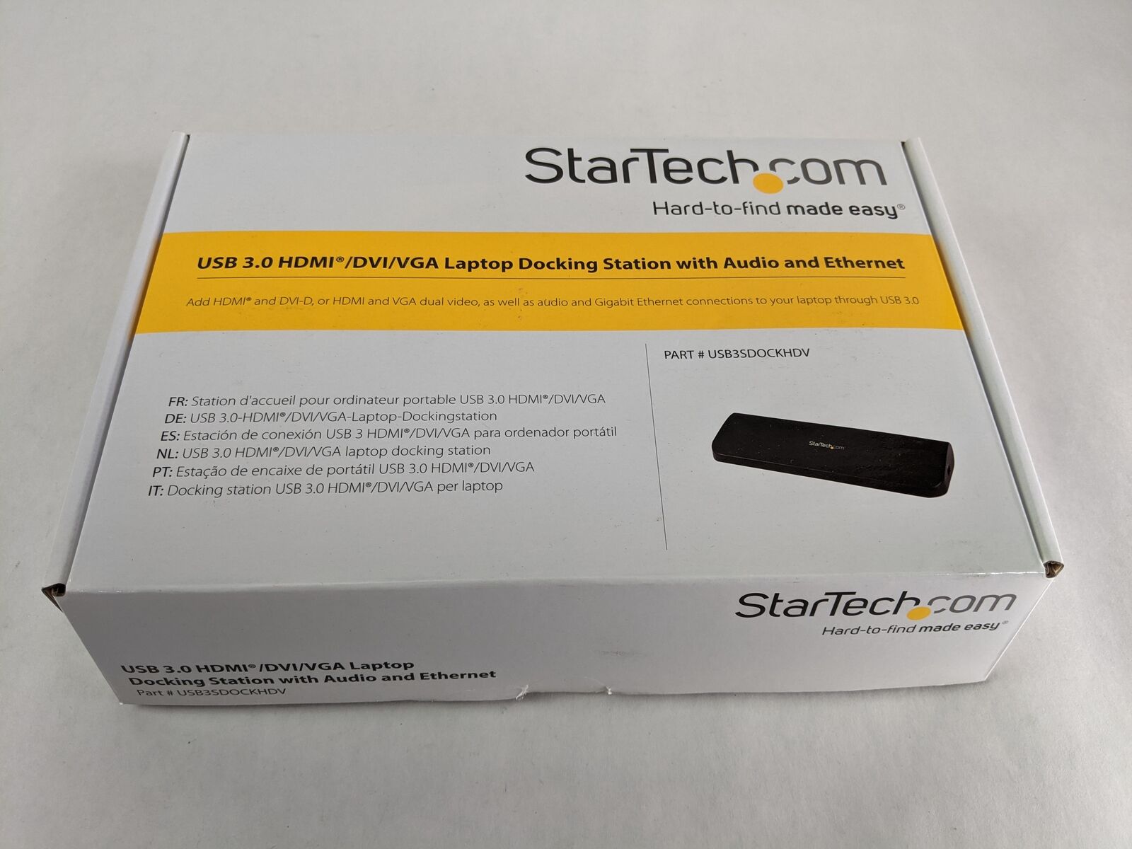 New StarTech USB3SDOCKHDV USB 3.0 HDMI/DVI/VGA Docking Station w/ Audio &
