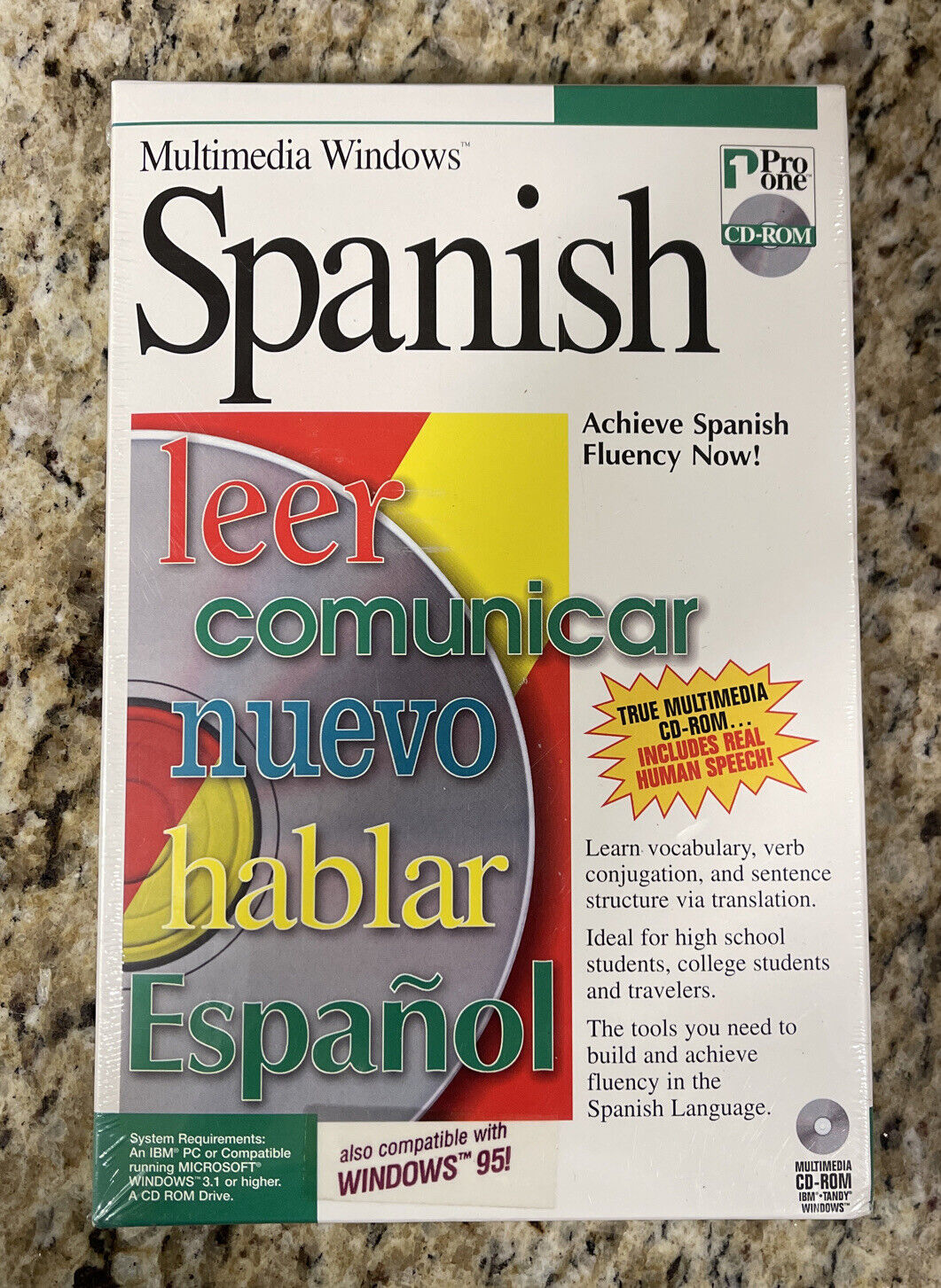 1994 Pro One Software Windows Multimedia Spanish New Sealed 🔥