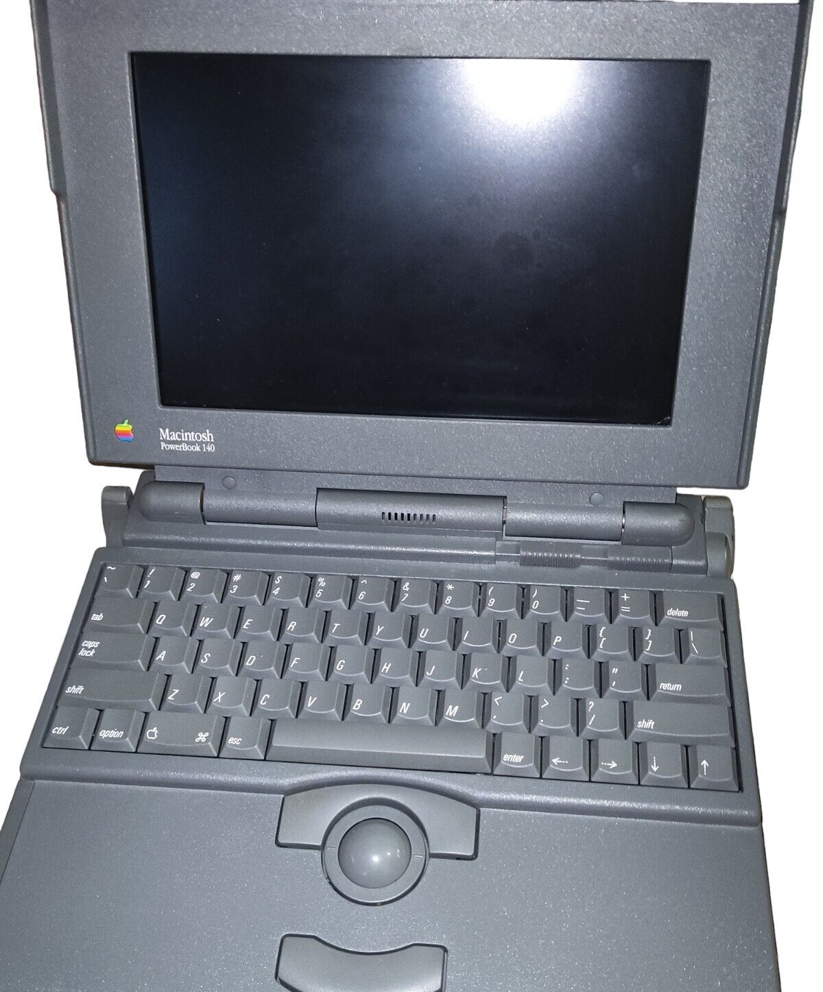 Apple Macintosh PowerBook 140 1991 used good condition. Some Missing Parts.