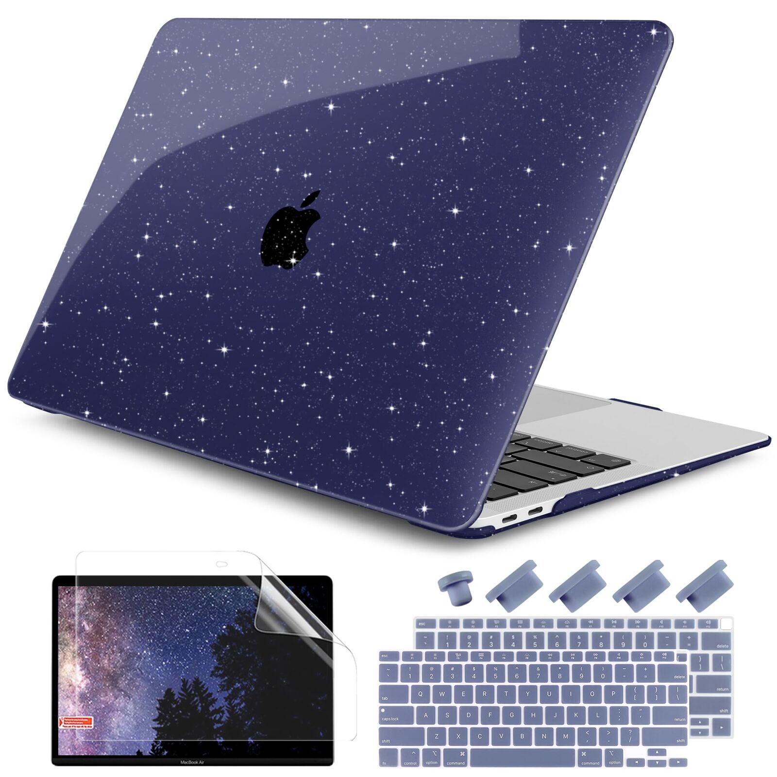 for MacBook Air 13 inch Case 2021-2018 Release A2337 M1 A2179 A1932 Bling Pla...