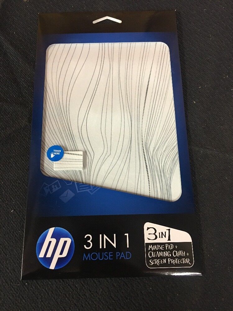 HP Hewlett-Packard 3-in-1 Screen Protector Mouse Pad Cleaner for Laptop
